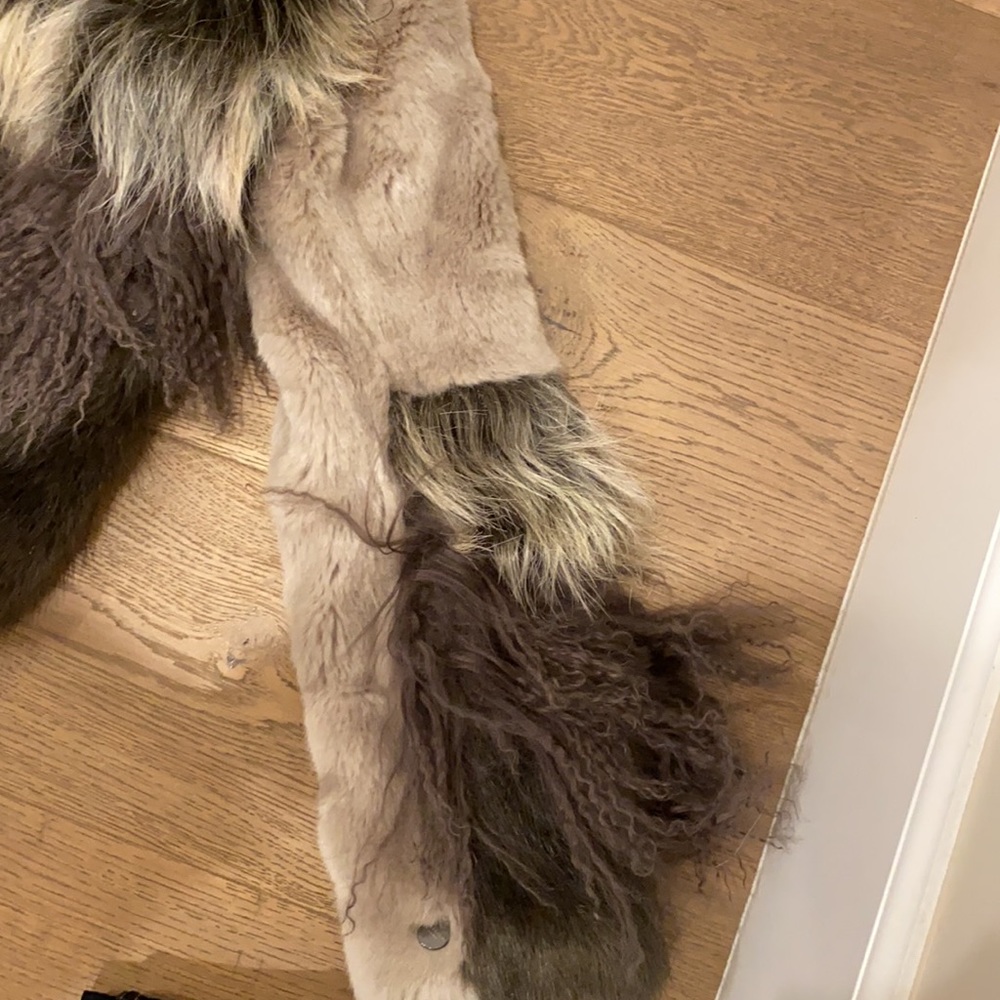 NWOT urbancode London multicolor faux fur coat 8 - Picture 3 of 4